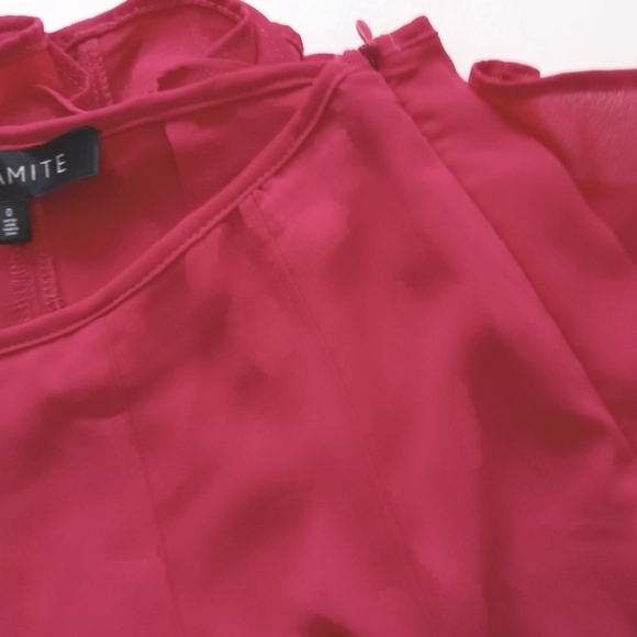 💫Dynamite Womens' Fuchsia Flowy Mini Skort w/Built In Short - Picture 10 of 12